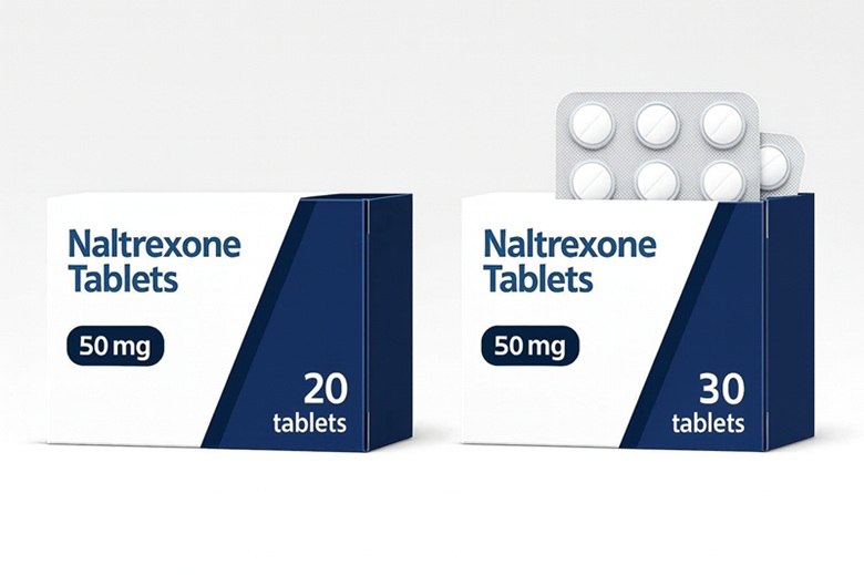 20 and 30 of 50mg Naltrexone Tablets