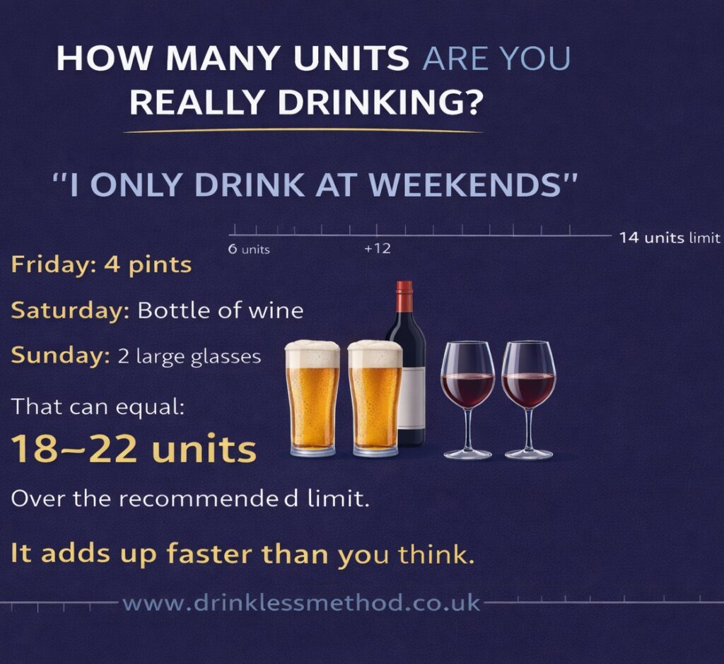 Graphic about binge drinking at weekends