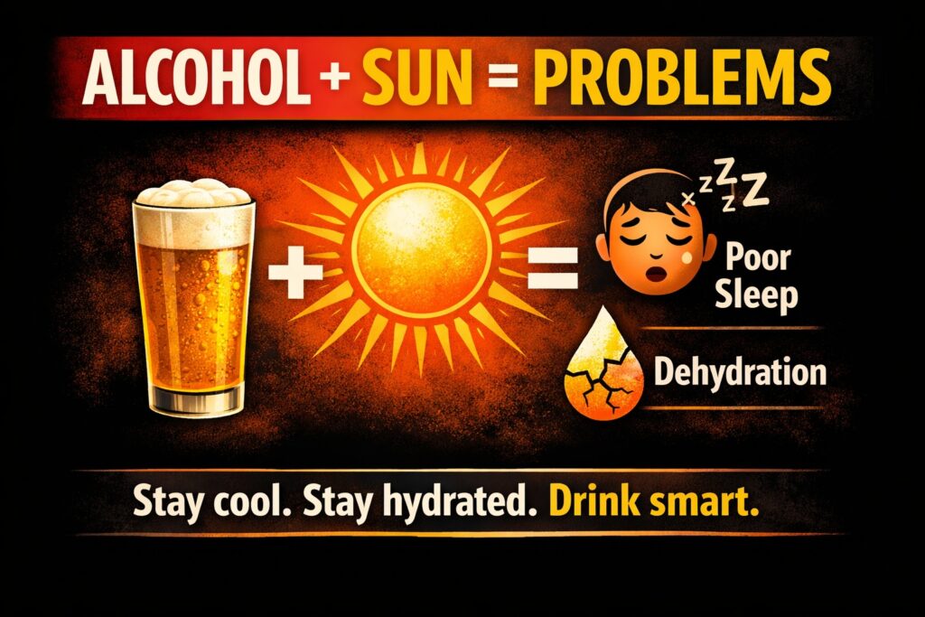 Alcohol and sun