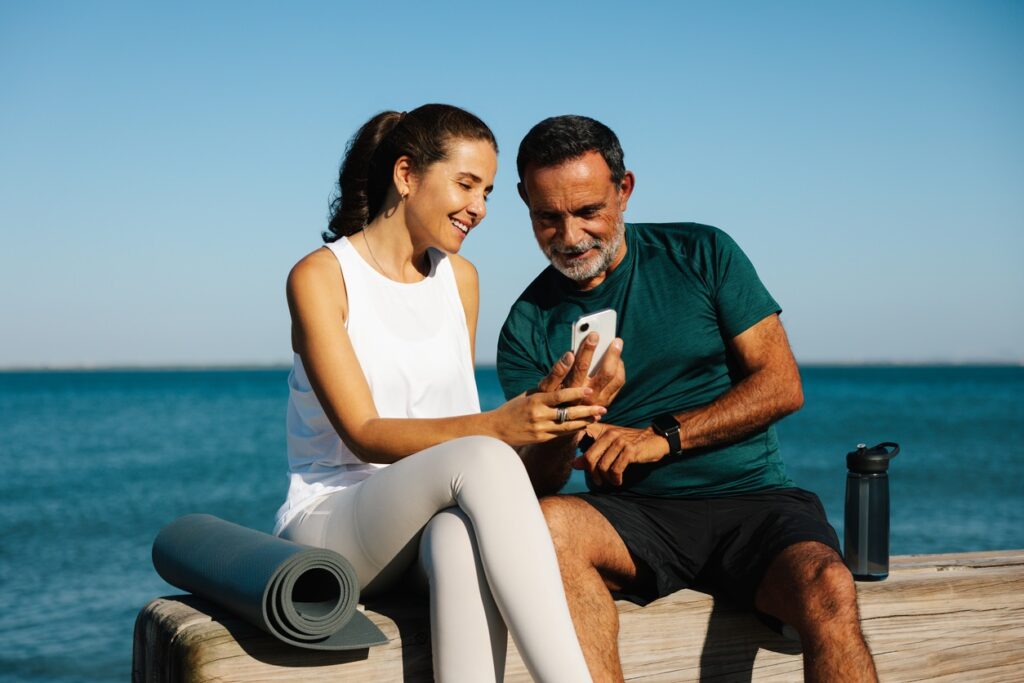Couple with phone