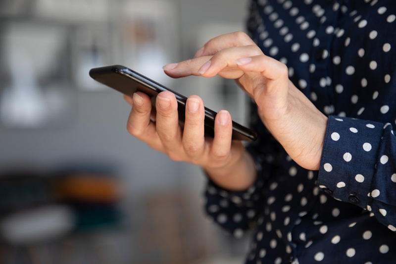 Lady with phone