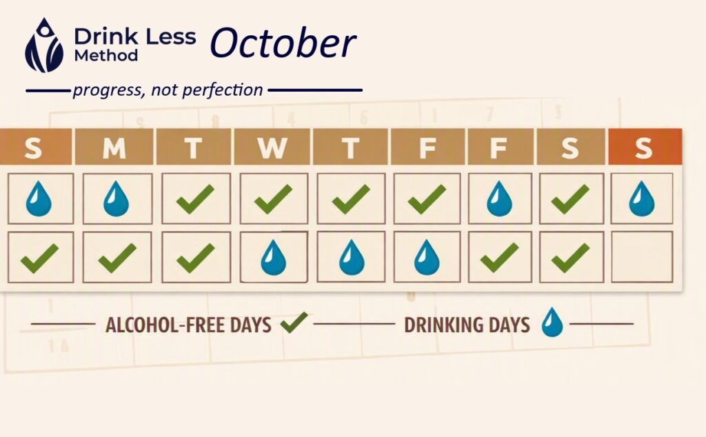 Not Doing Sober October? Try a "Drink Less October" Instead 1 Sober October Progress Chart